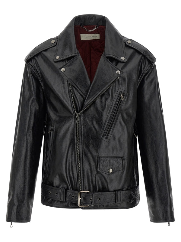 Black Leather Biker Jacket