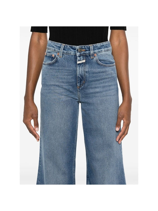 Back Logo Patch Flare Denim
  Pants