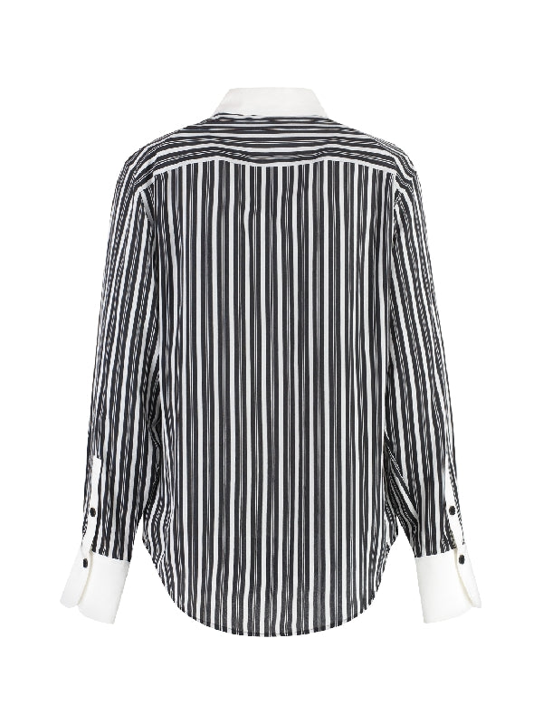 Stripe Silk Blouse