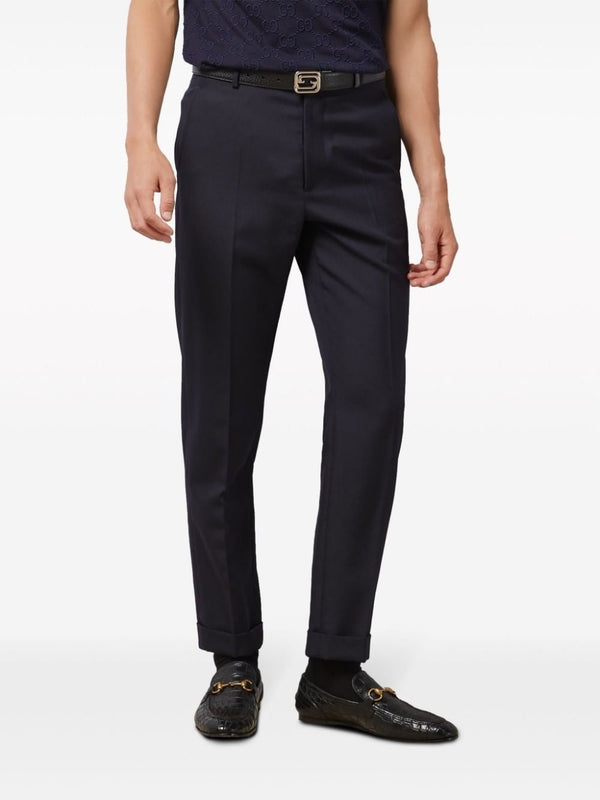 Wool Blend Tailored Pants