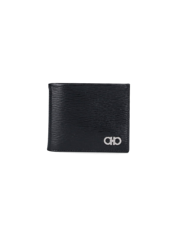 Gancini Logo Leather Bi-fold Wallet