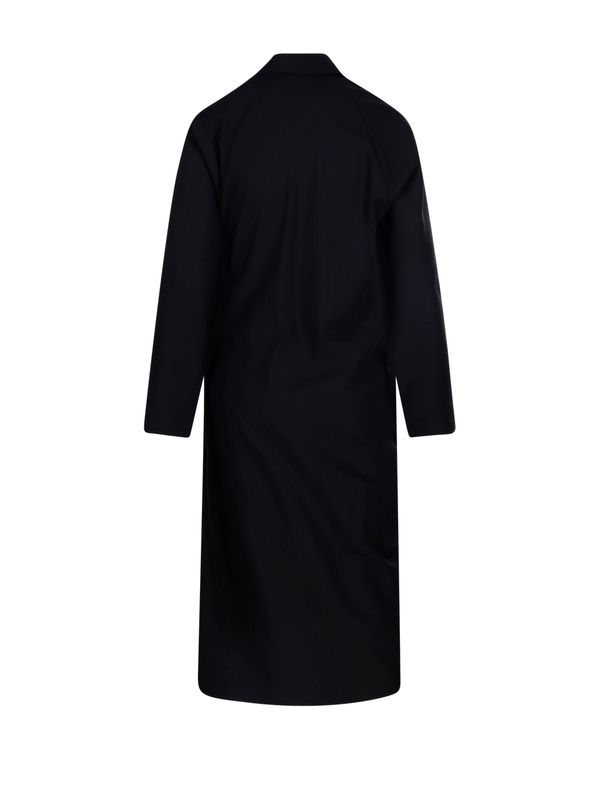 Belt Detail Wool Cotton Coat