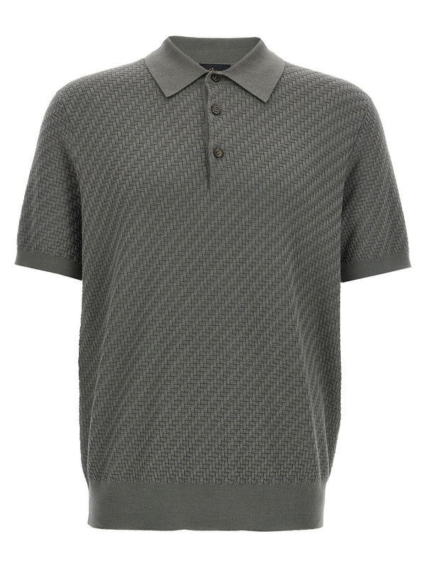 Knit Cotton
  Silk Polo Shirt