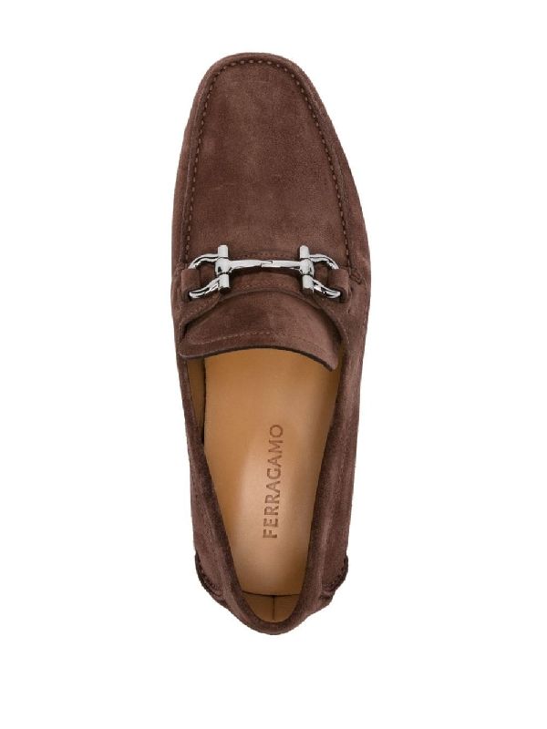 Gancini Suede Driving Shoes