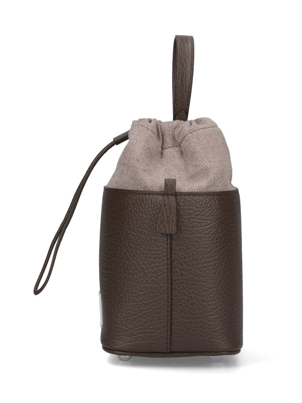 5ac Number Logo Leather Small Bucket Bag