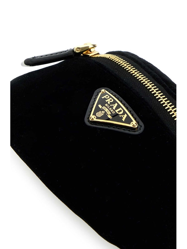 Triangle Logo Velvet Pouch