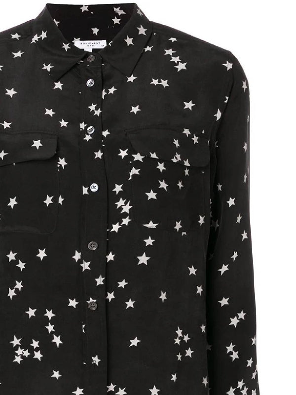 Star Printing Silk Shirt