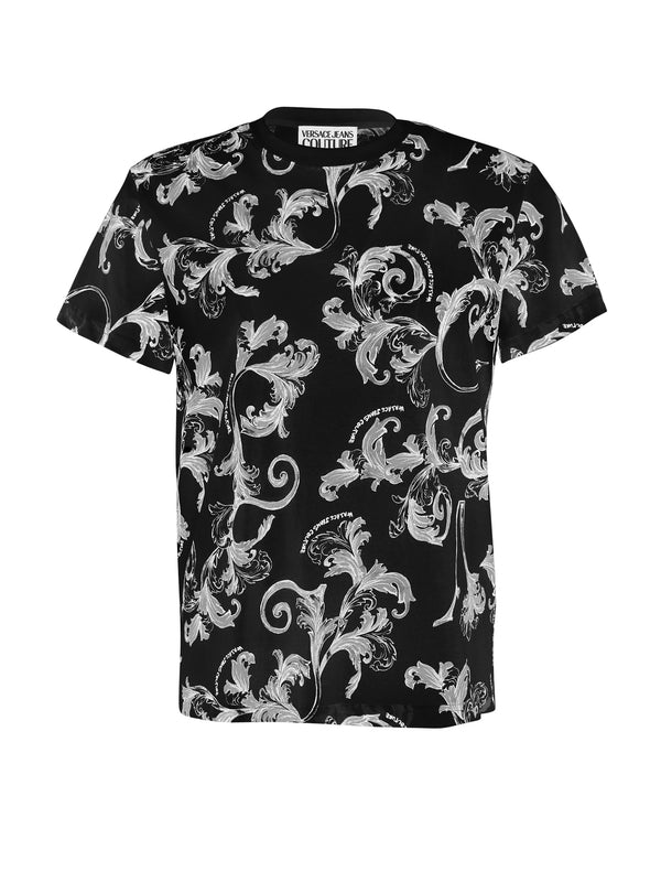 Baroque Pattern Cotton Short-Sleeve T-Shirt