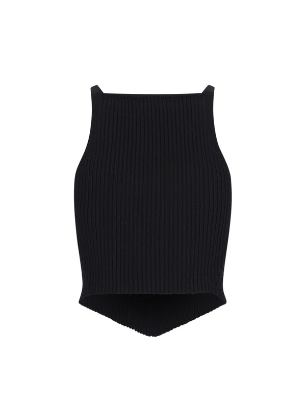Logo Rib Sleeveless Top