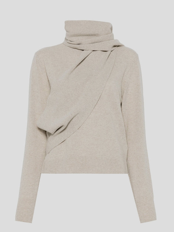 Wrap Around Crewneck Knit