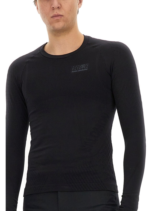 SALOMON Numbering Logo Technical Long Sleeve Top