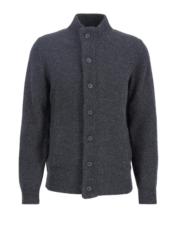 Essential Elbow Patch High Neck Cardigan