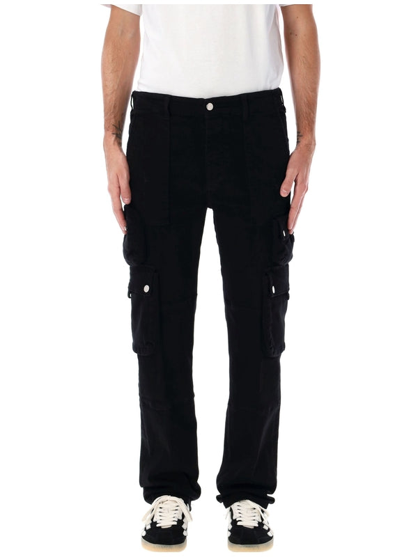 Strap Detail Cotton Cargo Pants