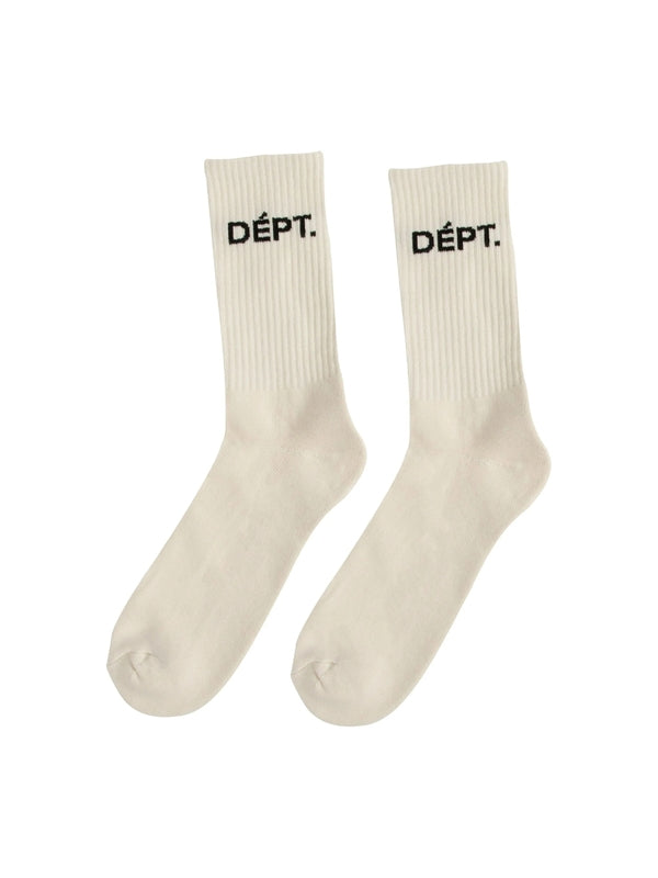 Logo Detail Ribbed Cotton Socks