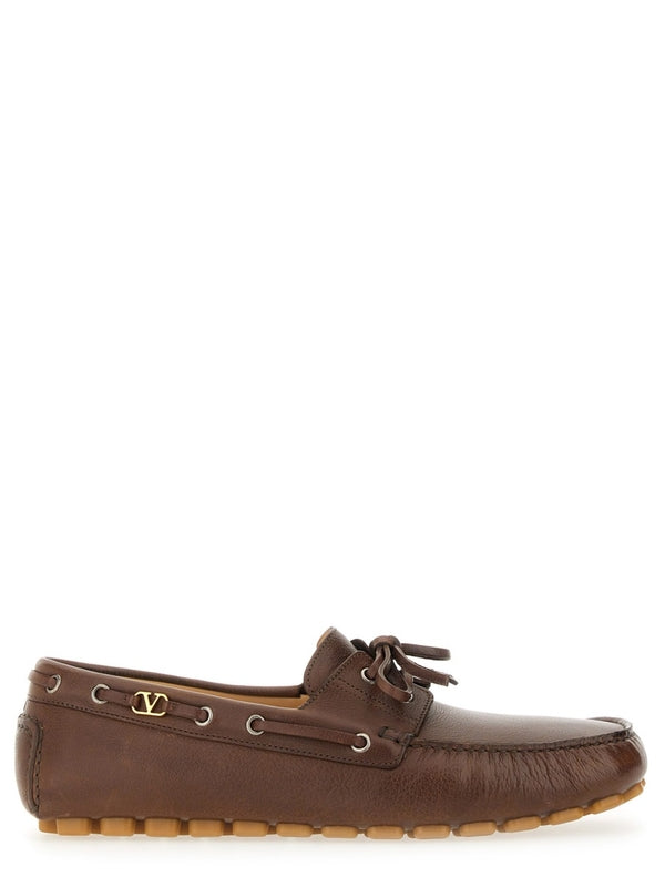 Valentino Brown Boat Shoes