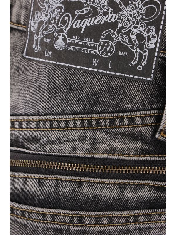 Washing Back Logo Patch Cotton Denim Pants