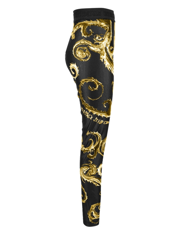 Baroque Logo Pattern LeGGings