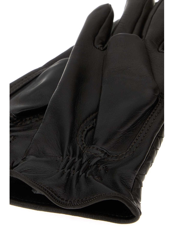 Bottega Veneta Brown Leather Gloves