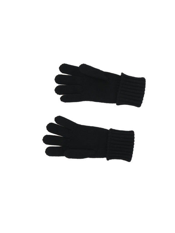 Logo Patch Cashmere Gloves