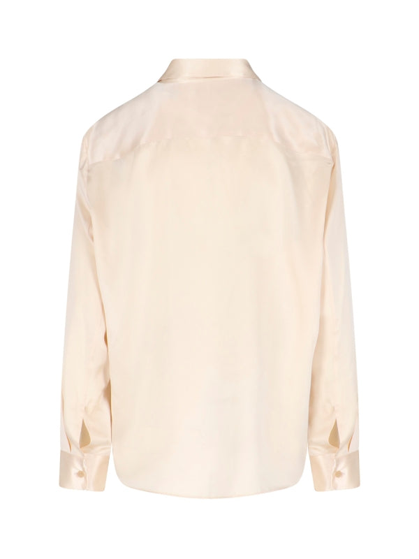 Argo Fluid Draped Silk Shirt