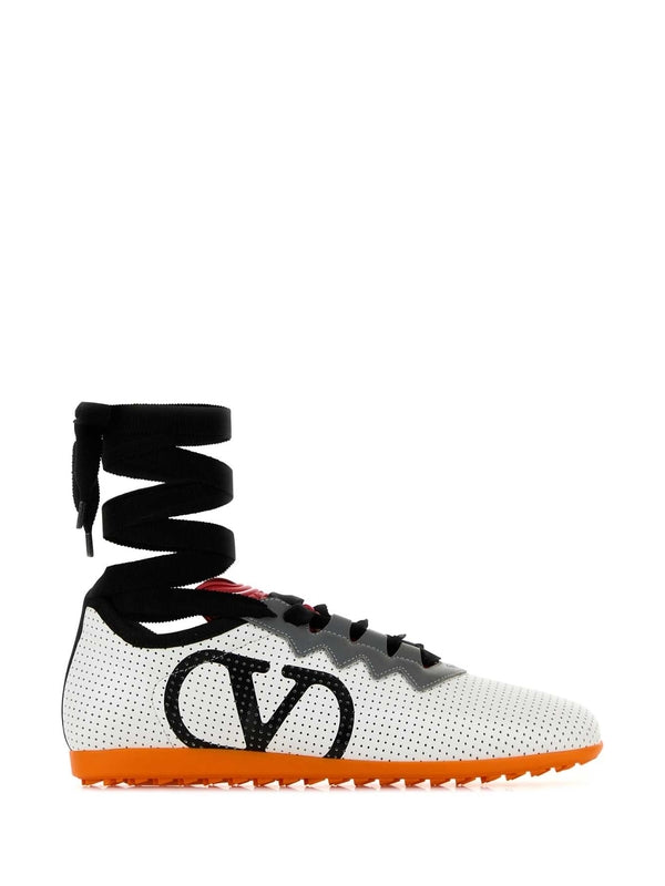 V Logo Printing Lace-up Sneakers