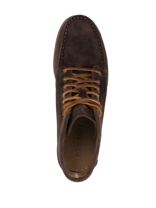 Sebago Brown Lace-Up Boots