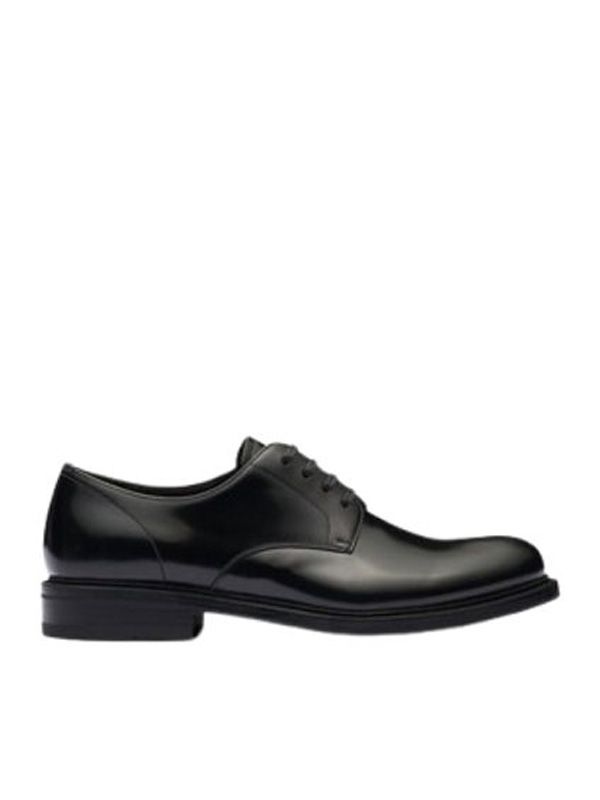 Brushed Leather Lace-up Shoes