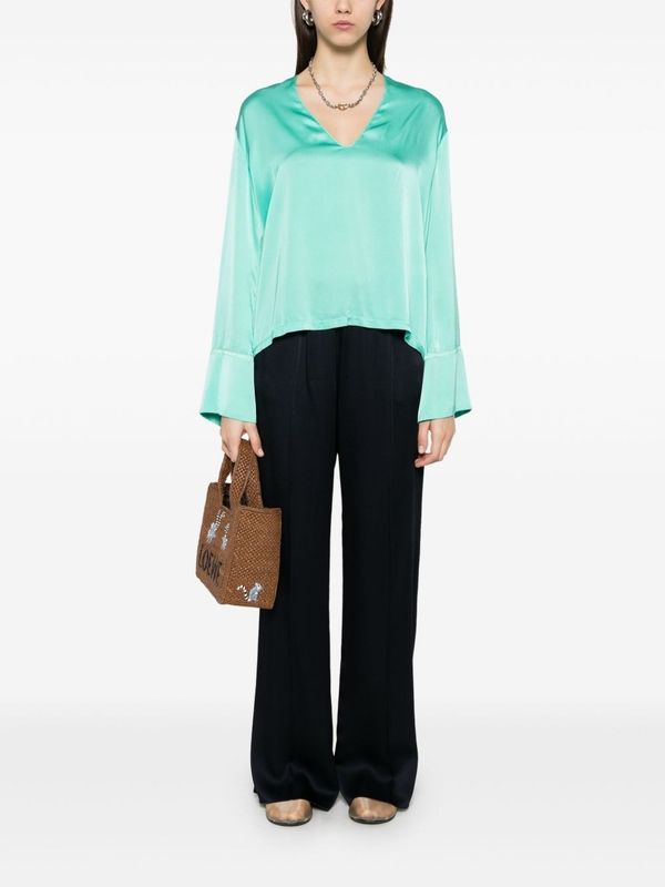 V-Neck Satin
  Blouse