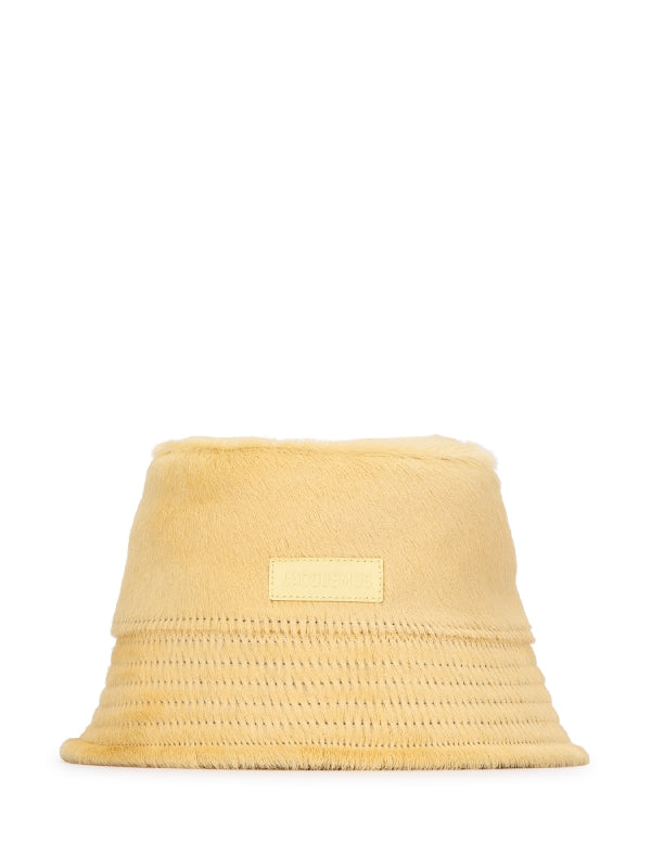 Logo Patch Hairy Bucket Hat