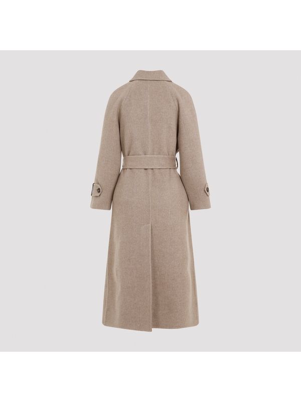 Wool Cashmere Belt Coat