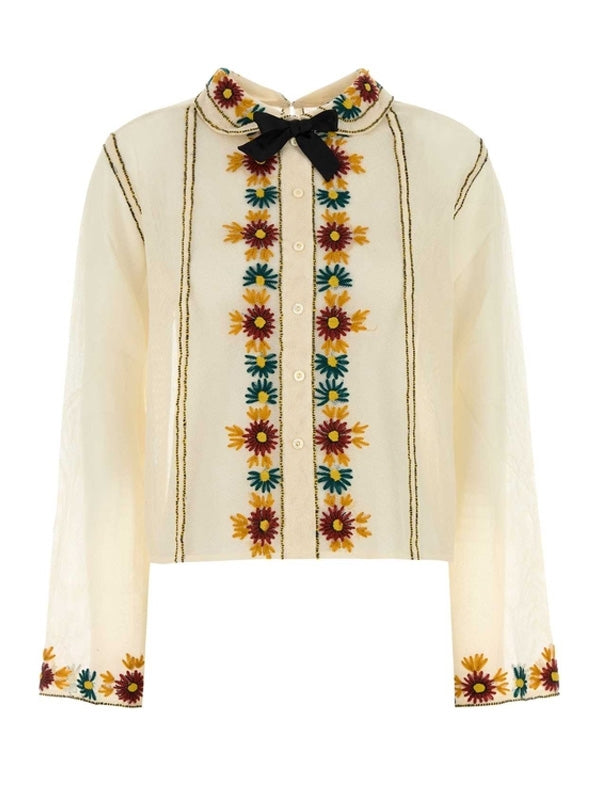 Bode White Shirt & Blouse