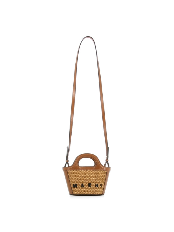TROPICALIA Raffia-effect Tote Bag