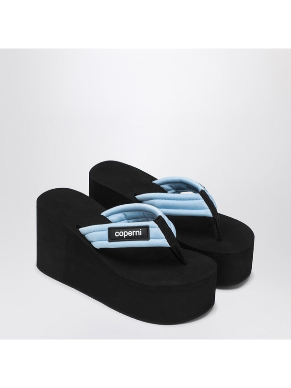 Coperni Black Wedge Sandals
