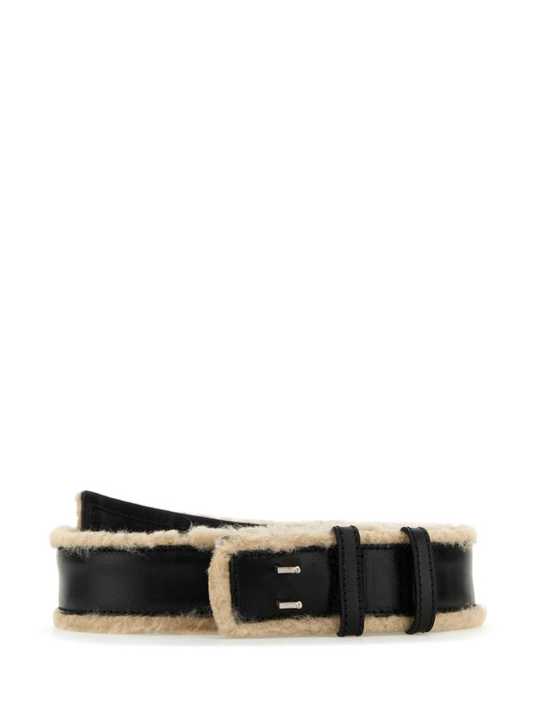 Dries Van Noten Black Leather Belts