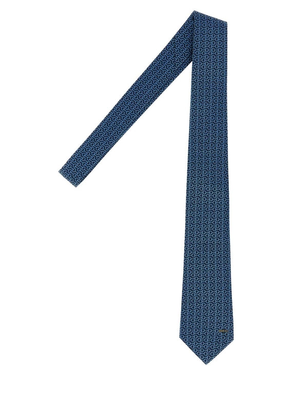 Horsebit Jacquard Silk Tie