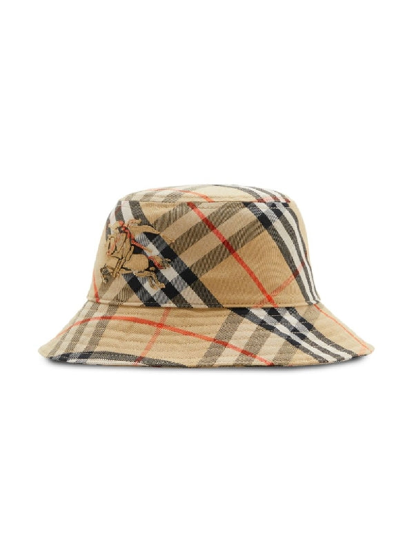 Ekd Check Cotton Blend Bucket Hat