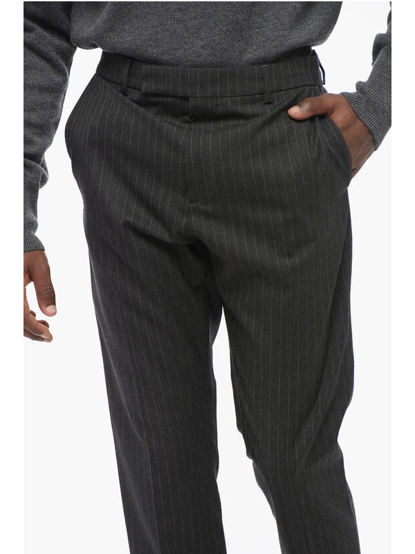 Striped Wool Tailored Pants