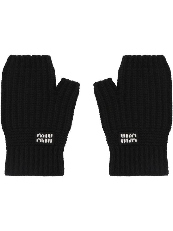 Logo Wool Cashmere Gloves