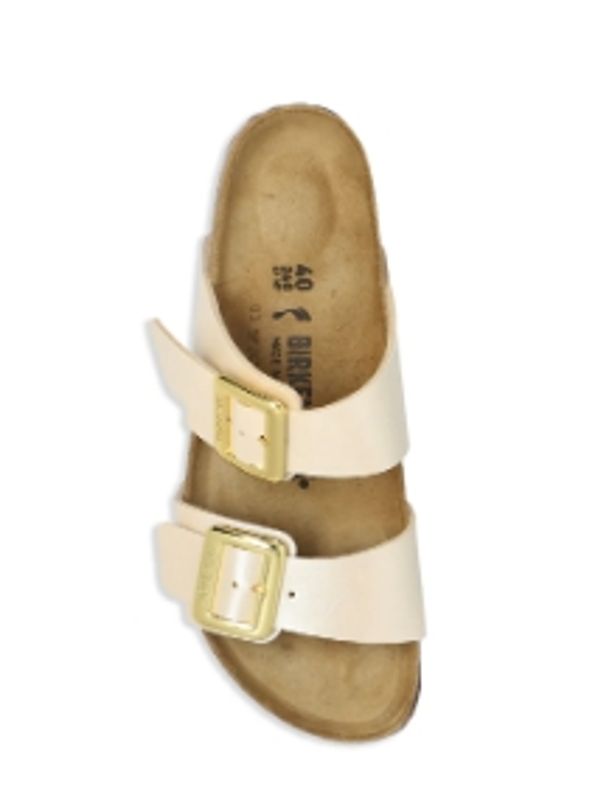 Arizona Buckle Strap Metallic Leather Sandals