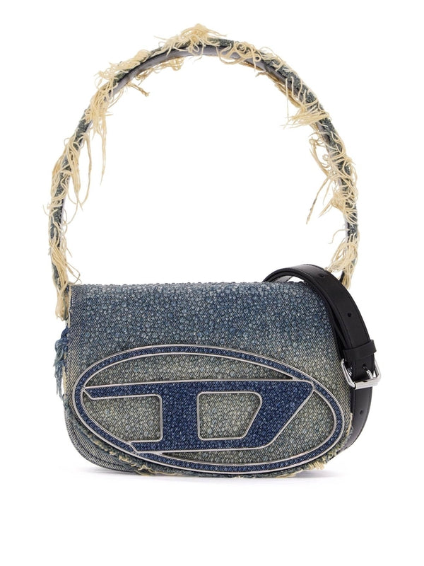 1dr Denim Crystal Shoulder Bag