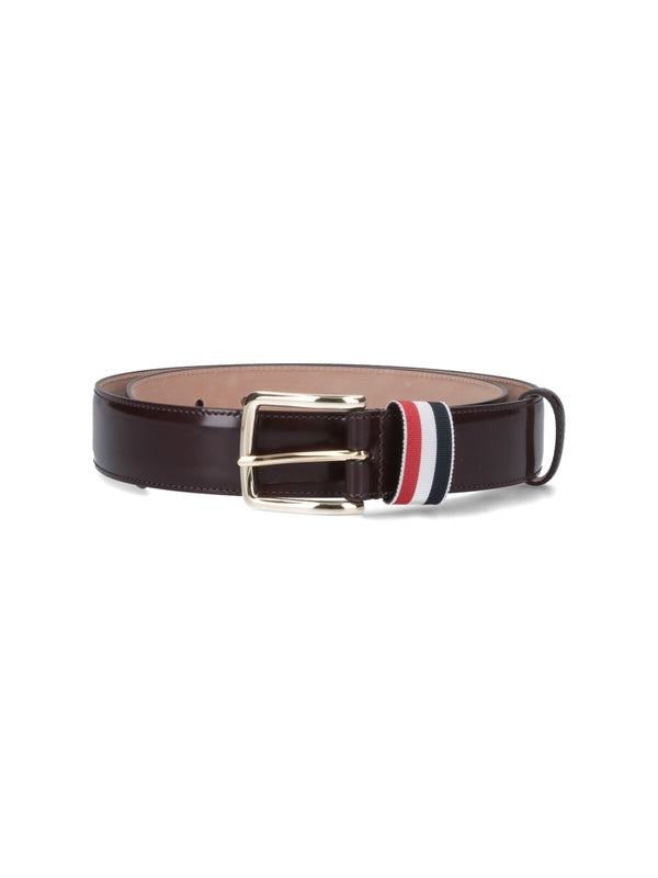 Thom Browne Brown Leather Belts