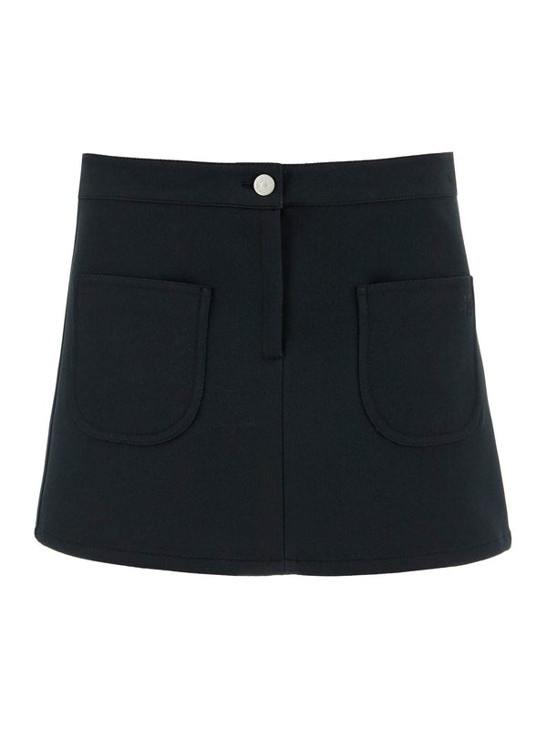 2-pocket twill mini skirt Skirts