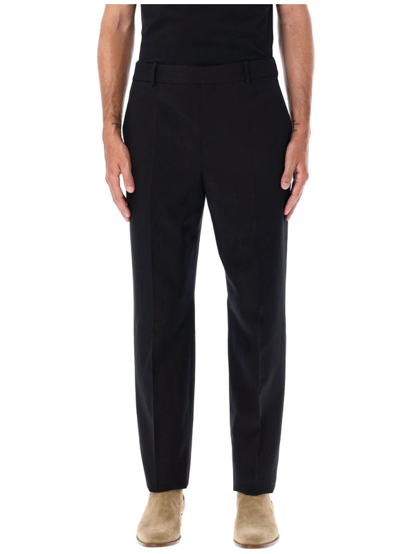 Black Wool Tailored Pants