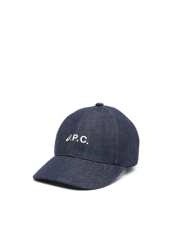ASICS Logo-Print Denim Cotton Ball Cap