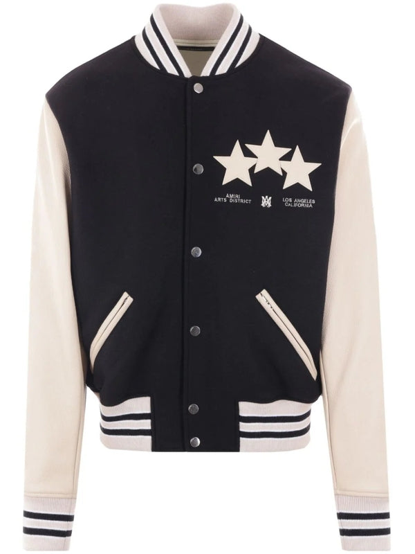 Star Patch Wool Bomber