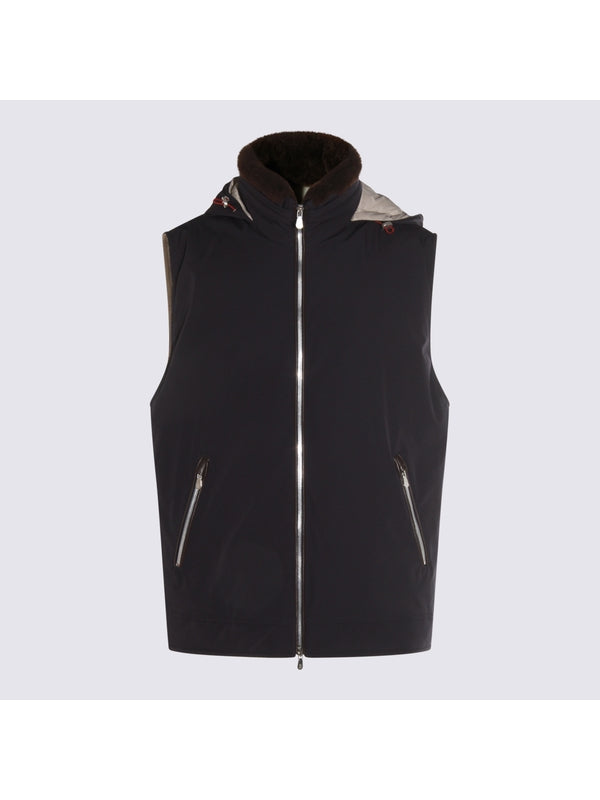 Brunello Cucinelli Navy Vests