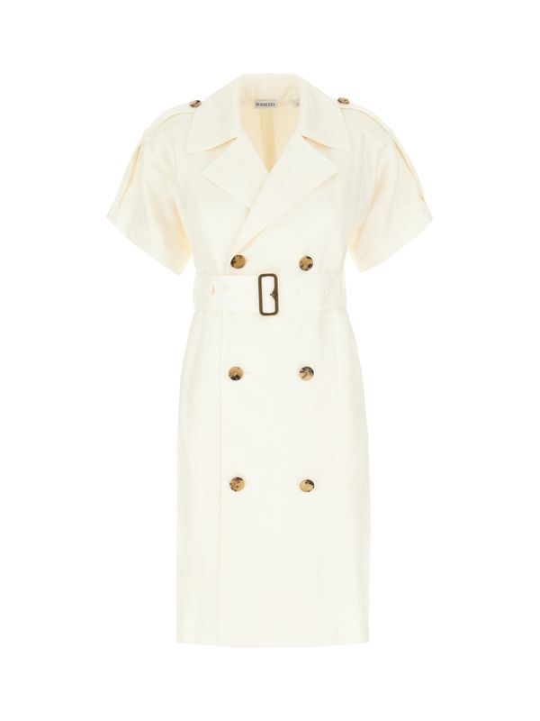 Beige Belt Detail Midi Dress