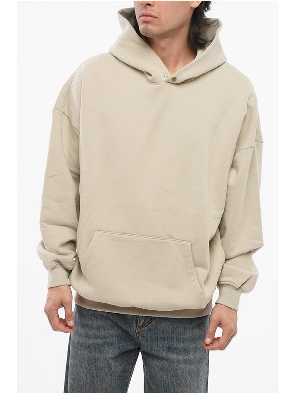 Beige Cotton Hoodie