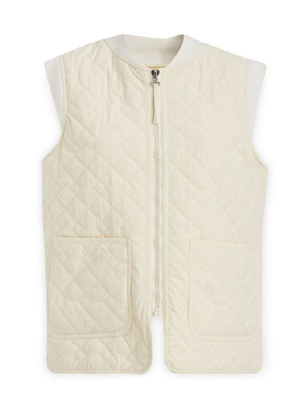 Emilie Logo Quilted Zip-Up Vest