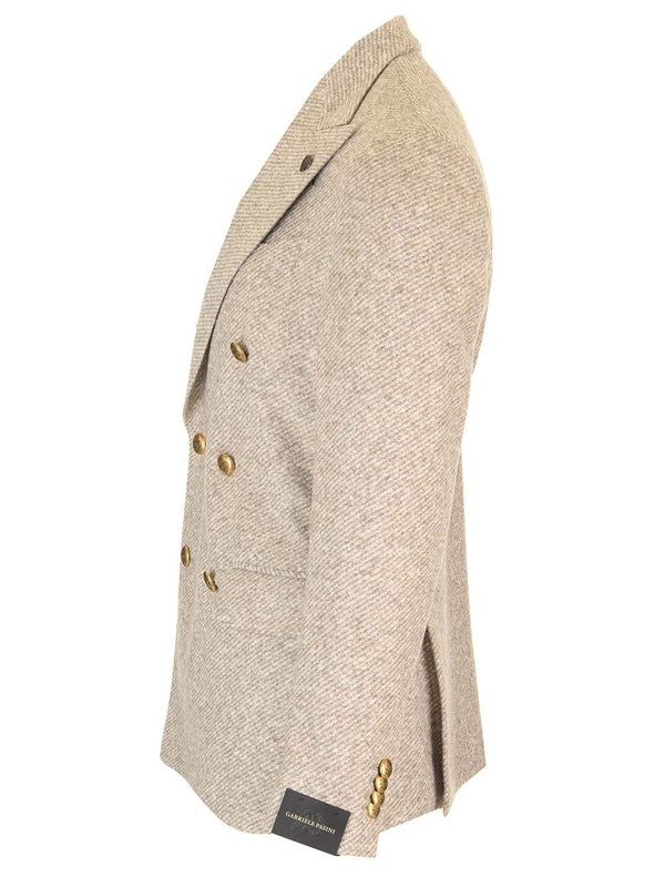 Wool Blend Double Breasted Jacket